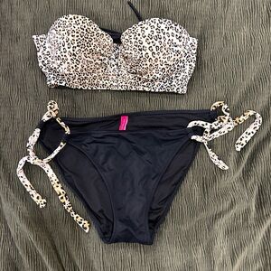 Victoria's Secret leopard Bikini with corset back